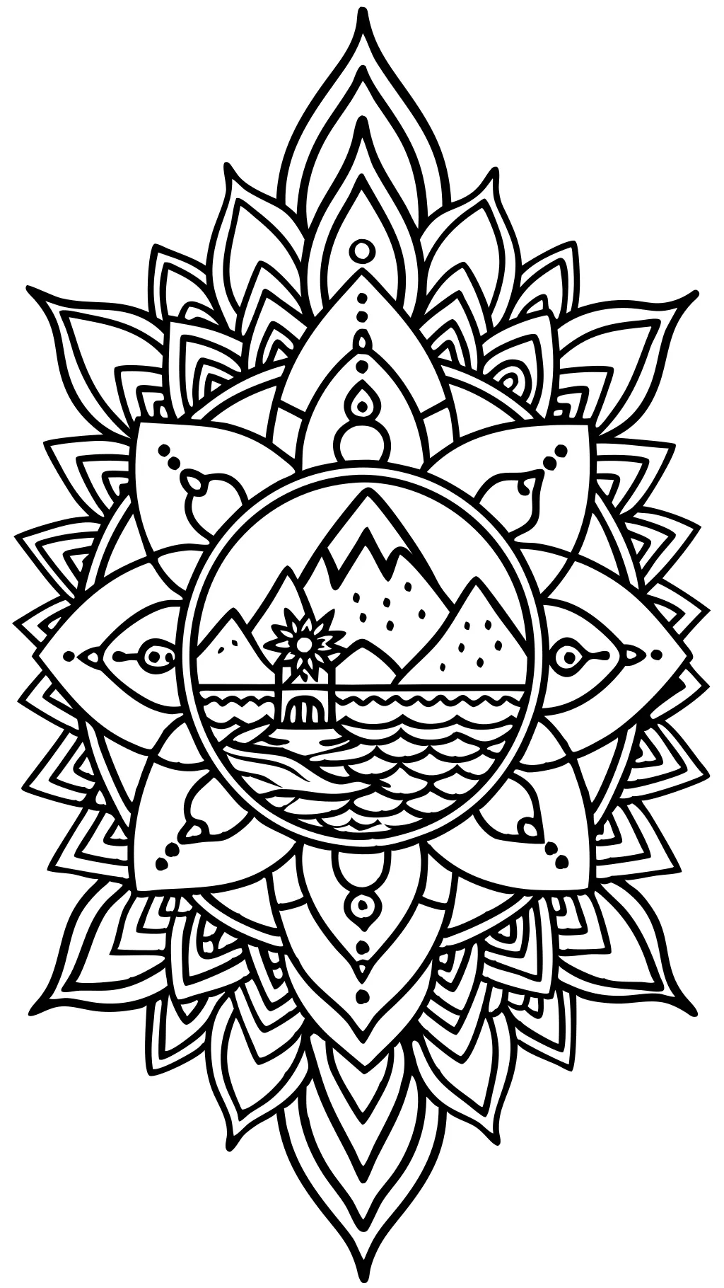 black and white adult coloring pages